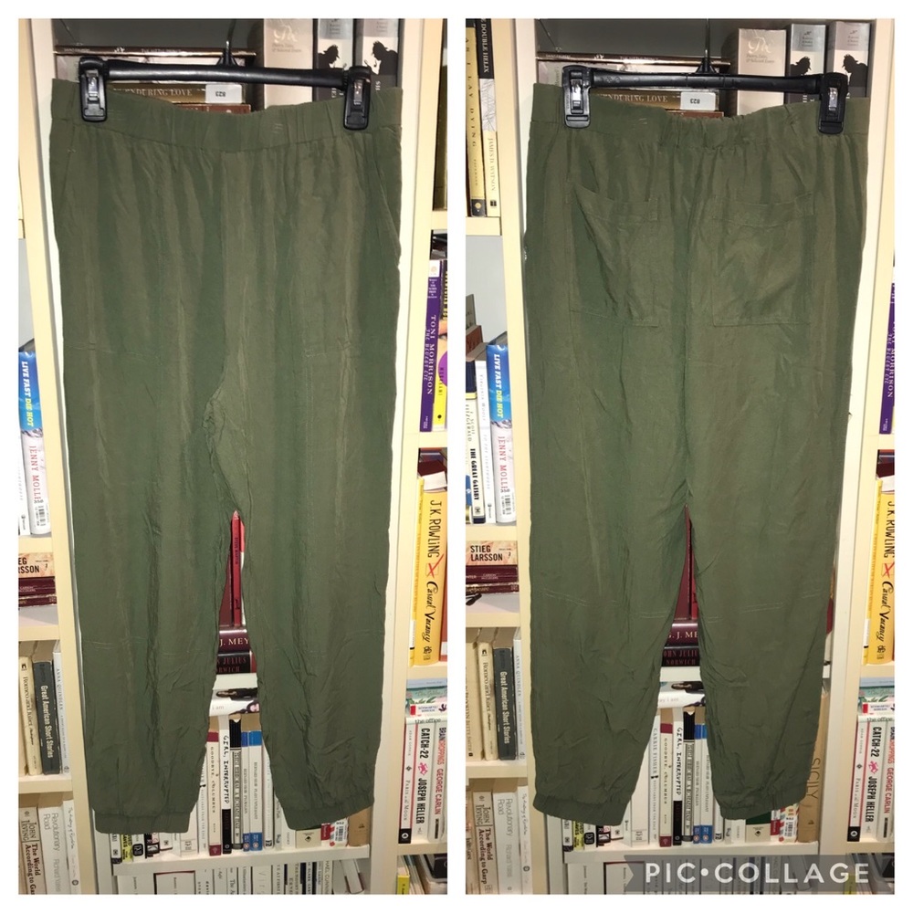 Madewell Army Green Pull On Jogger Pants - Picture 2 of 9